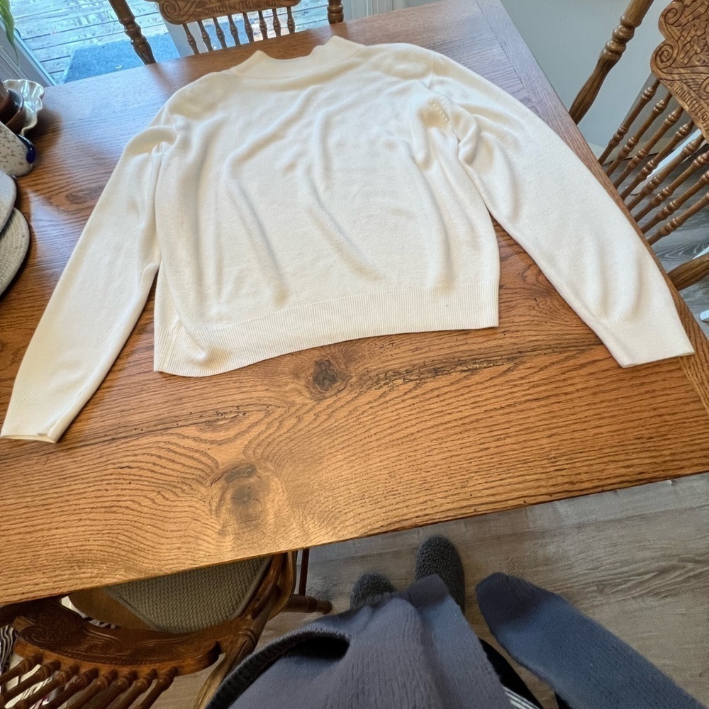 Dress Barn White Bedazzled Sweater